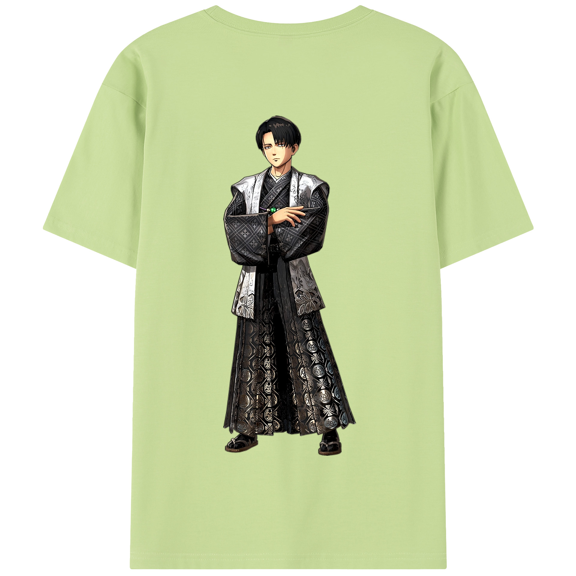 （画像用） 進撃の巨人 リヴァイ·アッカーマン Attack on Titan Levi Ackerman 綿100％半袖Tシャツ（背面プリント）